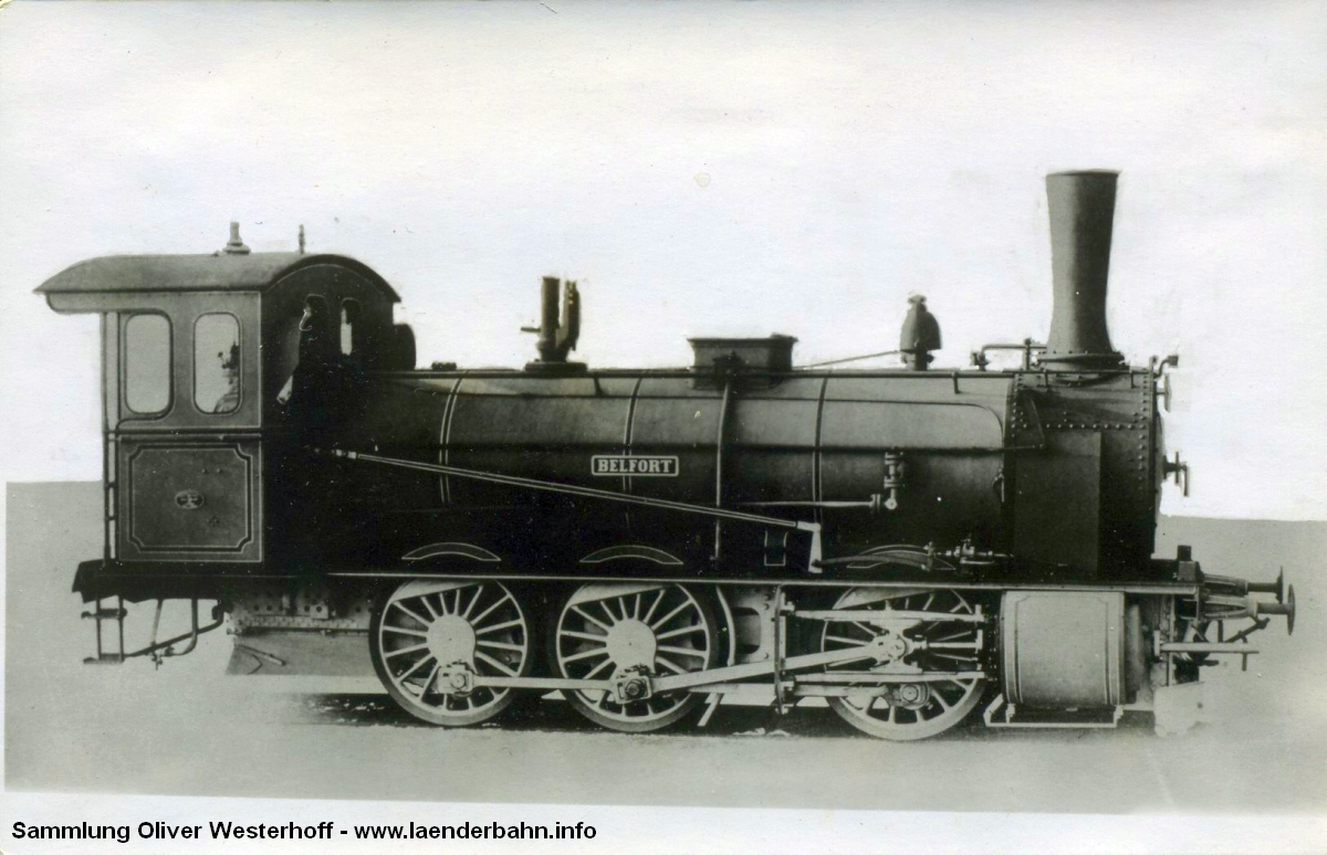 Die Lokomotive Nr. 158 "BELFORT", gebaut 1903 bei HANOMAG unter der Fabriknummer 4108