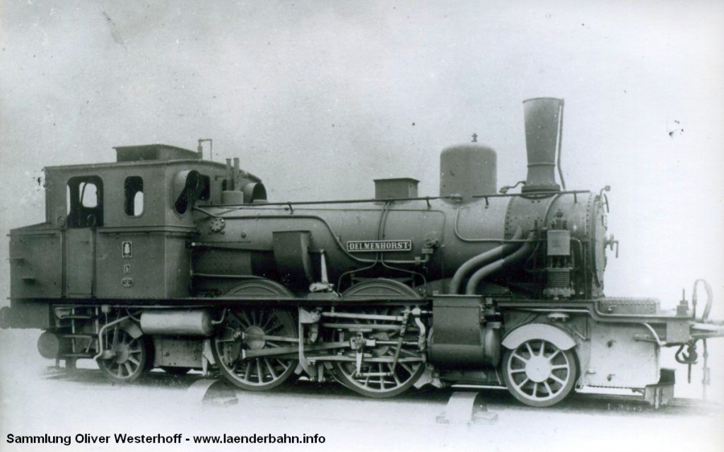 Die Lokomotive Nr. 187 "DELMENHORST", gebaut 1907 bei HANOMAG unter der Fabriknummer 5003
