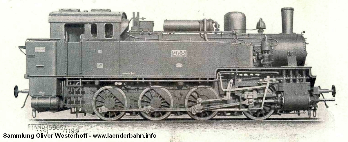 Die Lokomotive Nr. 286, gebaut 1921 bei HANOMAG unter der Fabriknummer 9756.