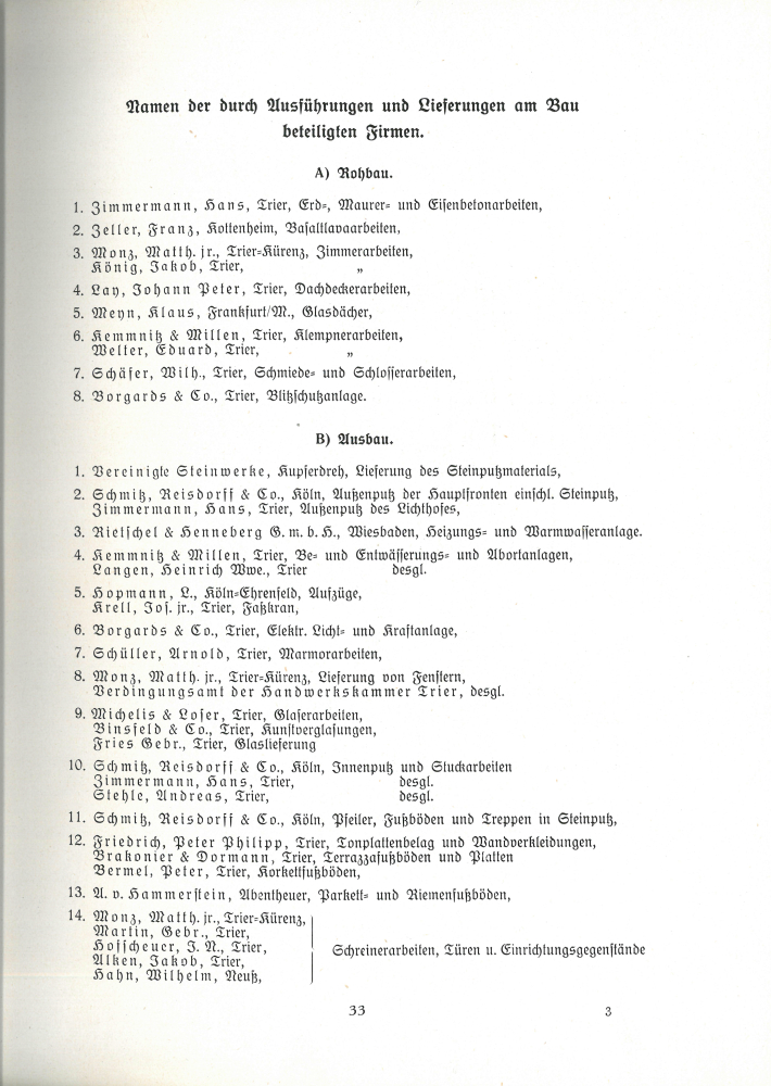 1925 Denkschrift zur Einweihung des Direktionsgebäudes der RBD Trier - Seite 33