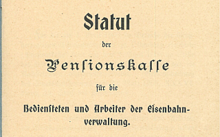 1908 - Statut Pensionskasse