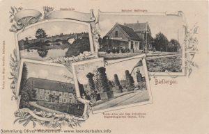 Diese Ansichtskarte dürfte um 1900 herum entstanden sein, neben dem Bahnhof wird auch die nicht dem Eisenbahnverkehr dienende Brücke über die Hase gezeigt.