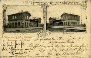 Der Bahnhof Ihrhove wurde von der K.P.E.V. und der G.O.E. gemeinsam genutzt - jede Verwaltung hatte ihre eigene Seite.