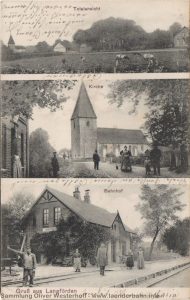 Bahnhof Langförden um 1900 aufgenommen