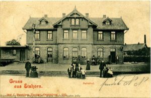 Der Bahnhof Etzhorn vor den Toren der Stadt um 1900.