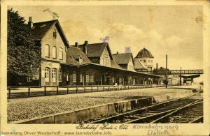 Die Südseite des Bahnhofs, die Karte ist 1926 gelaufen.