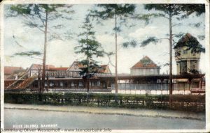 Noch einmal ein Blick auf das Bahnhofsensemble auf einer 1934 gelaufenen Karte.
