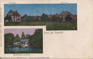 Um 1910 herum ist diese Karte entstanden, neben dem Bahnhof ist auch die Kaiserliche Post zu sehen.