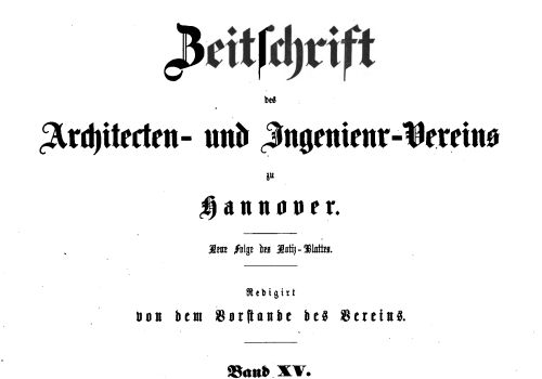 Zeitschrift des Architekten- und Ingenieurverins zu Hannover