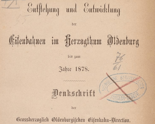 1878 - Denkschrift der G.O.E.