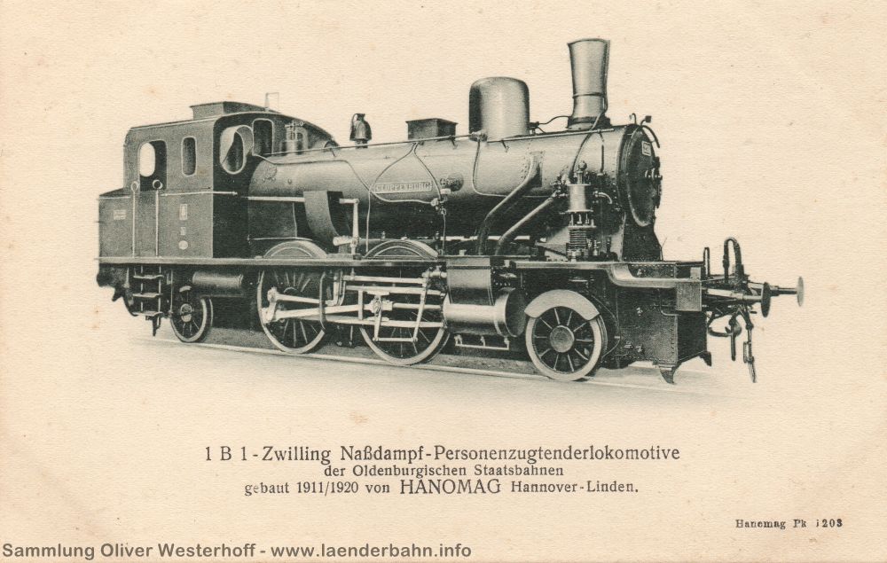 T 5.1 Nr. 218 "CLOPPENBURG" aus der Serie von 1911 auf einer weiteren Ansichtskarte von Hanomag.