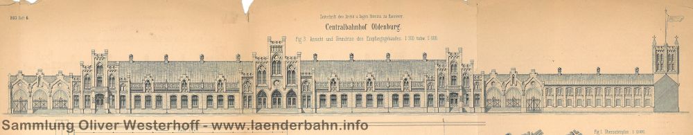 Ein Ausschnitt aus den Zeichnungen des Bahnhofs im Anhang