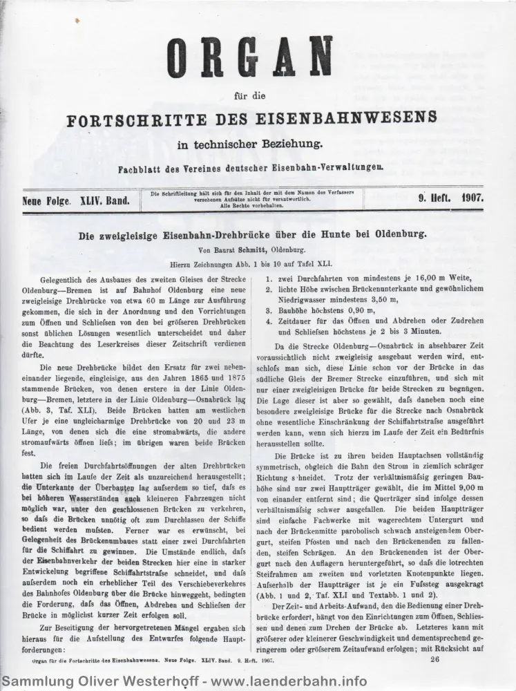 1907 - Organ für die Fortschritte des Eisenbahnwesens