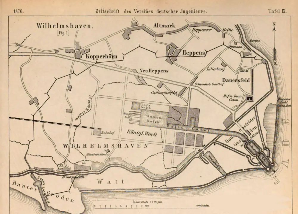 Plan des Kriegshafens von 1870