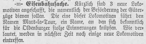 Ausschnitt aus "Nachrichten für Stadt und Land" vom 14. Januar 1895