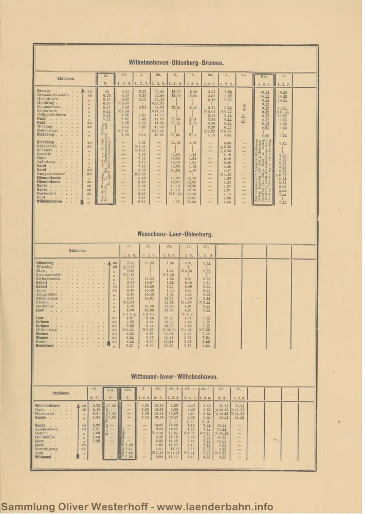 1896 - Fahrplan Oldenburgische Eisenbahnen - Seite 2